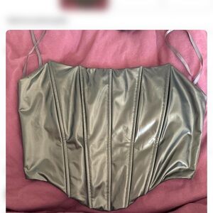 Windsor Shimmering Silver Crop Top